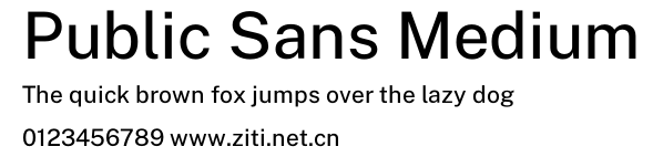 Public Sans Medium.otf字體轉換器圖片