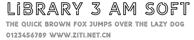 LIBRARY 3 AM soft.otf字體轉換器圖片