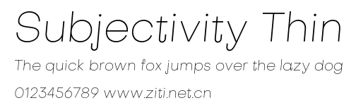 Subjectivity Thin.otf字體轉換器圖片