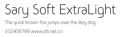Sary Soft ExtraLight.otf字體轉換器圖片