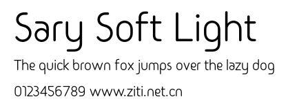 Sary Soft Light.otf字體轉換器圖片