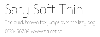 Sary Soft Thin.otf字體轉換器圖片