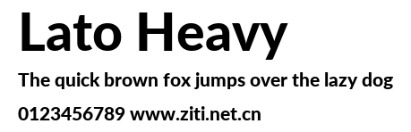 Lato Heavy.ttf字體轉換器圖片