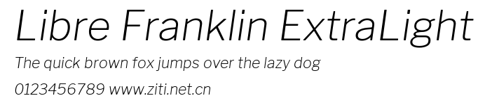 Libre Franklin ExtraLight.ttf字體轉換器圖片