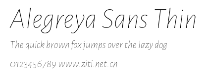 Alegreya Sans Thin.ttf字體轉換器圖片