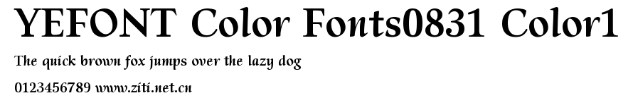 YEFONT Color Fonts0831 Color1.ttf