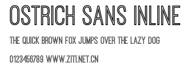 Ostrich Sans Inline.otf字體轉換器圖片