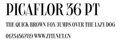 Picaflor 36 pt.otf字體轉換器圖片