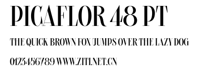 Picaflor 48 pt.otf字體轉換器圖片