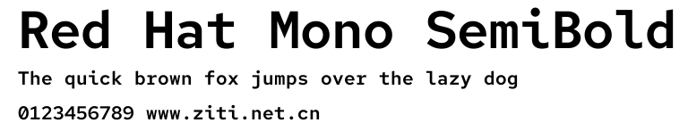 Red Hat Mono SemiBold.ttf字體轉換器圖片
