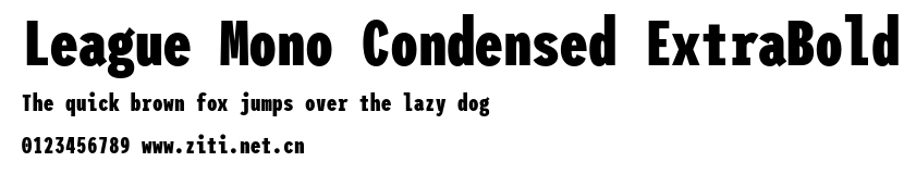 League Mono Condensed ExtraBold.otf字體轉換器圖片