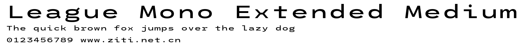 League Mono Extended Medium.otf字體轉換器圖片