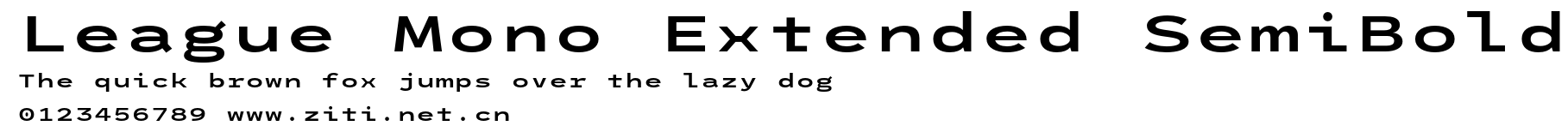 League Mono Extended SemiBold.otf字體轉換器圖片
