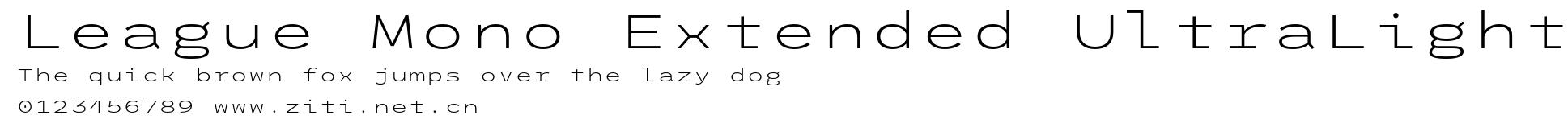 League Mono Extended UltraLight.otf字體轉換器圖片
