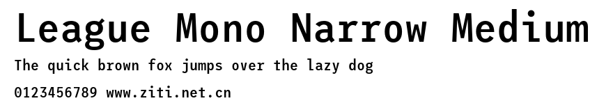 League Mono Narrow Medium.otf字體轉換器圖片