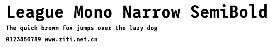 League Mono Narrow SemiBold.otf字體轉換器圖片