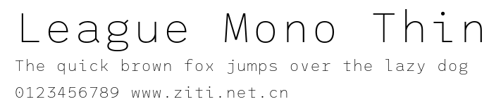 League Mono Thin.otf字體轉換器圖片