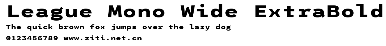 League Mono Wide ExtraBold.otf字體轉換器圖片