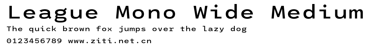 League Mono Wide Medium.otf字體轉換器圖片