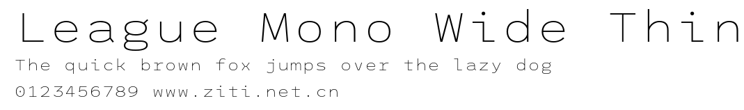 League Mono Wide Thin.otf字體轉換器圖片