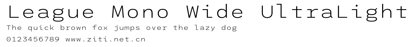 League Mono Wide UltraLight.otf字體轉換器圖片