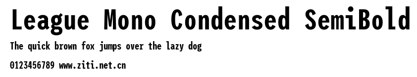 League Mono Condensed SemiBold.ttf字體轉換器圖片