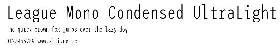 League Mono Condensed UltraLight.ttf字體轉換器圖片