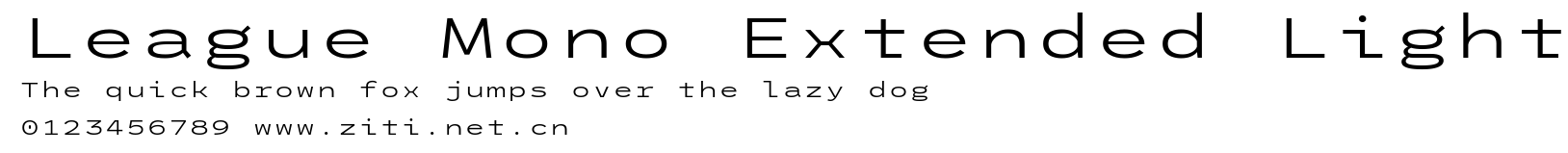 League Mono Extended Light.ttf字體轉換器圖片