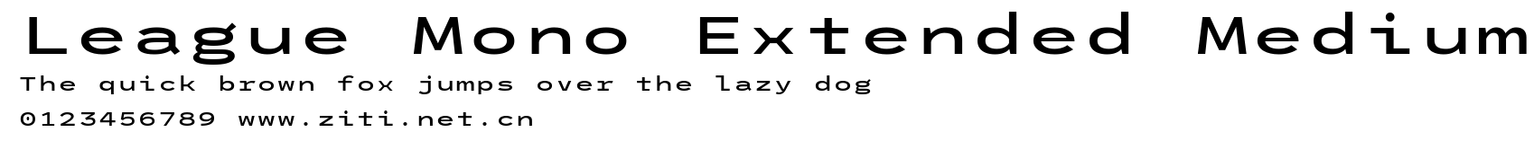 League Mono Extended Medium.ttf字體轉換器圖片