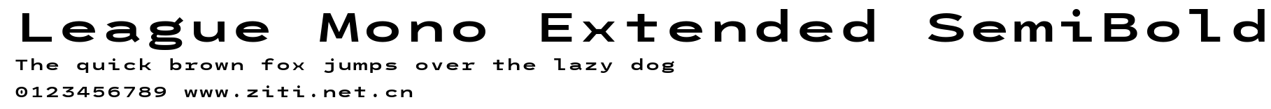 League Mono Extended SemiBold.ttf字體轉換器圖片
