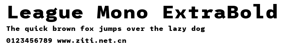 League Mono ExtraBold.ttf字體轉換器圖片