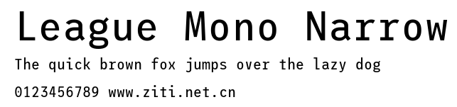 League Mono Narrow.ttf字體轉換器圖片