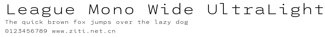 League Mono Wide UltraLight.ttf字體轉換器圖片