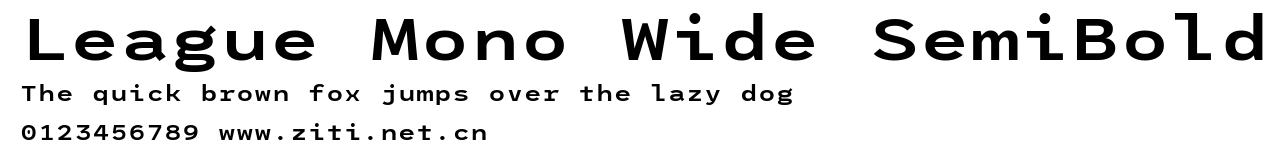 League Mono Wide SemiBold.ttf字體轉換器圖片