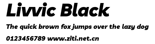 Livvic Black.ttf字體轉換器圖片