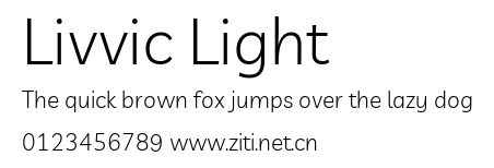 Livvic Light.ttf字體轉換器圖片