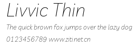 Livvic Thin.ttf字體轉換器圖片