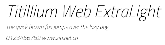 Titillium Web ExtraLight.ttf字體轉換器圖片