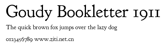 Goudy Bookletter 1911.ttf字體轉換器圖片