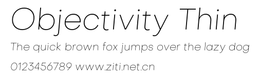 Objectivity Thin.otf