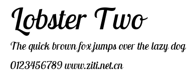 Lobster Two.ttf字體轉換器圖片