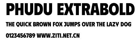 Phudu ExtraBold.ttf字體轉換器圖片