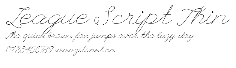League Script Thin.ttf字體轉換器圖片
