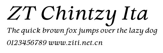 ZT Chintzy Ita.otf字體轉換器圖片