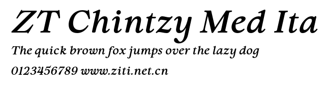 ZT Chintzy Med Ita.otf字體轉換器圖片