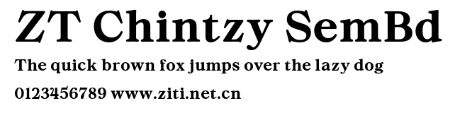 ZT Chintzy SemBd.otf字體轉換器圖片