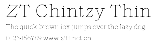 ZT Chintzy Thin.otf字體轉換器圖片