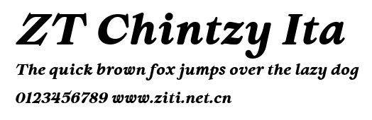 ZT Chintzy Ita.ttf字體轉換器圖片
