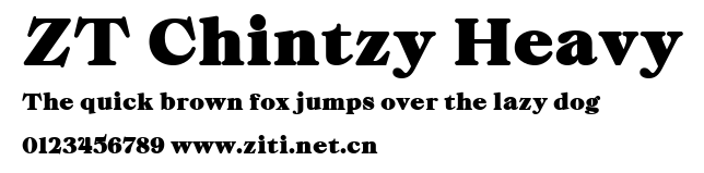 ZT Chintzy Heavy.ttf字體轉換器圖片