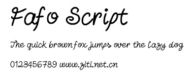 Fafo Script.ttf字體轉換器圖片